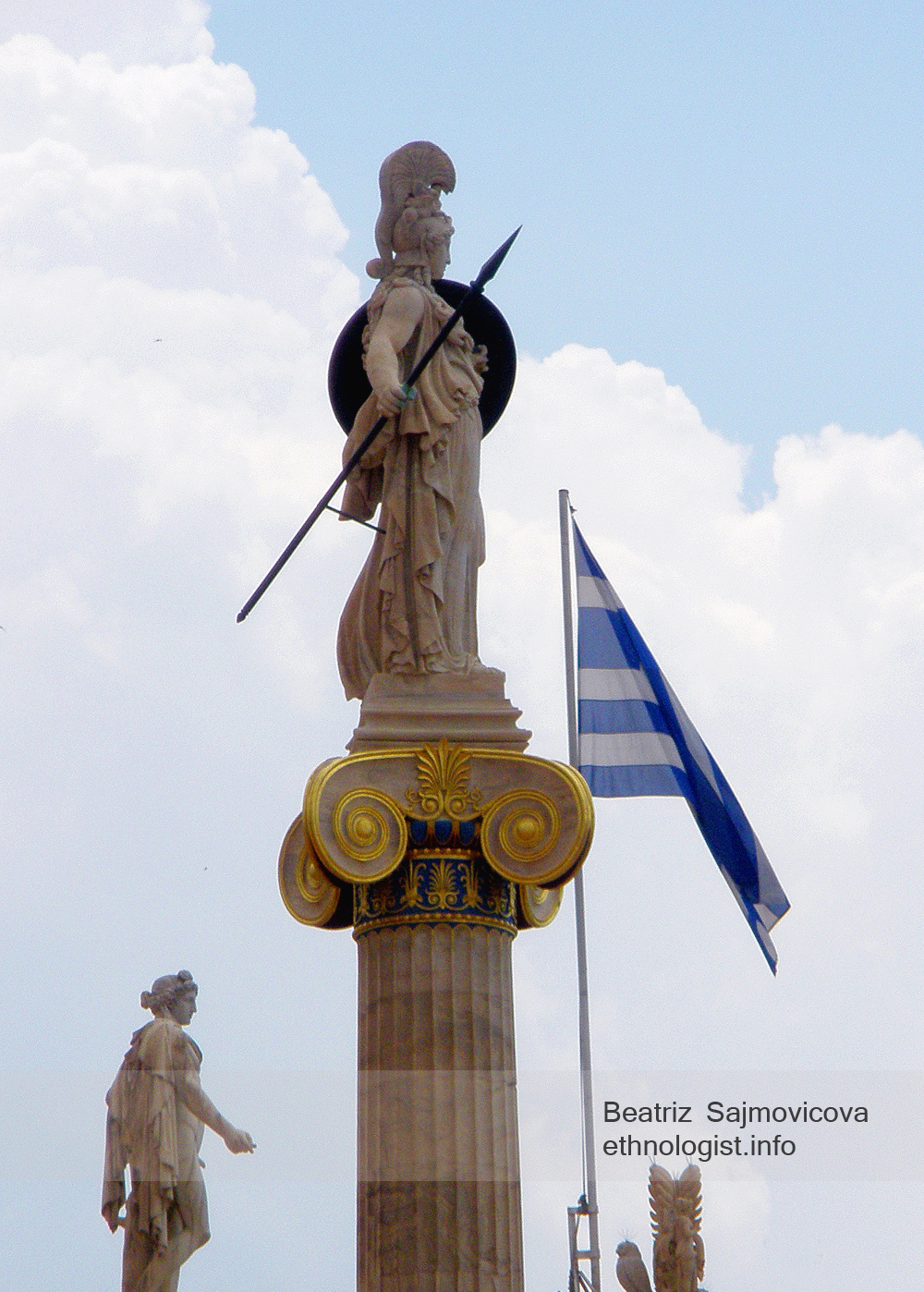 Pallas Athéna - řecká bohyně moudrosti a vítězné války. Foto: Beatriz Šajmovičová, Olympus, 2010. 