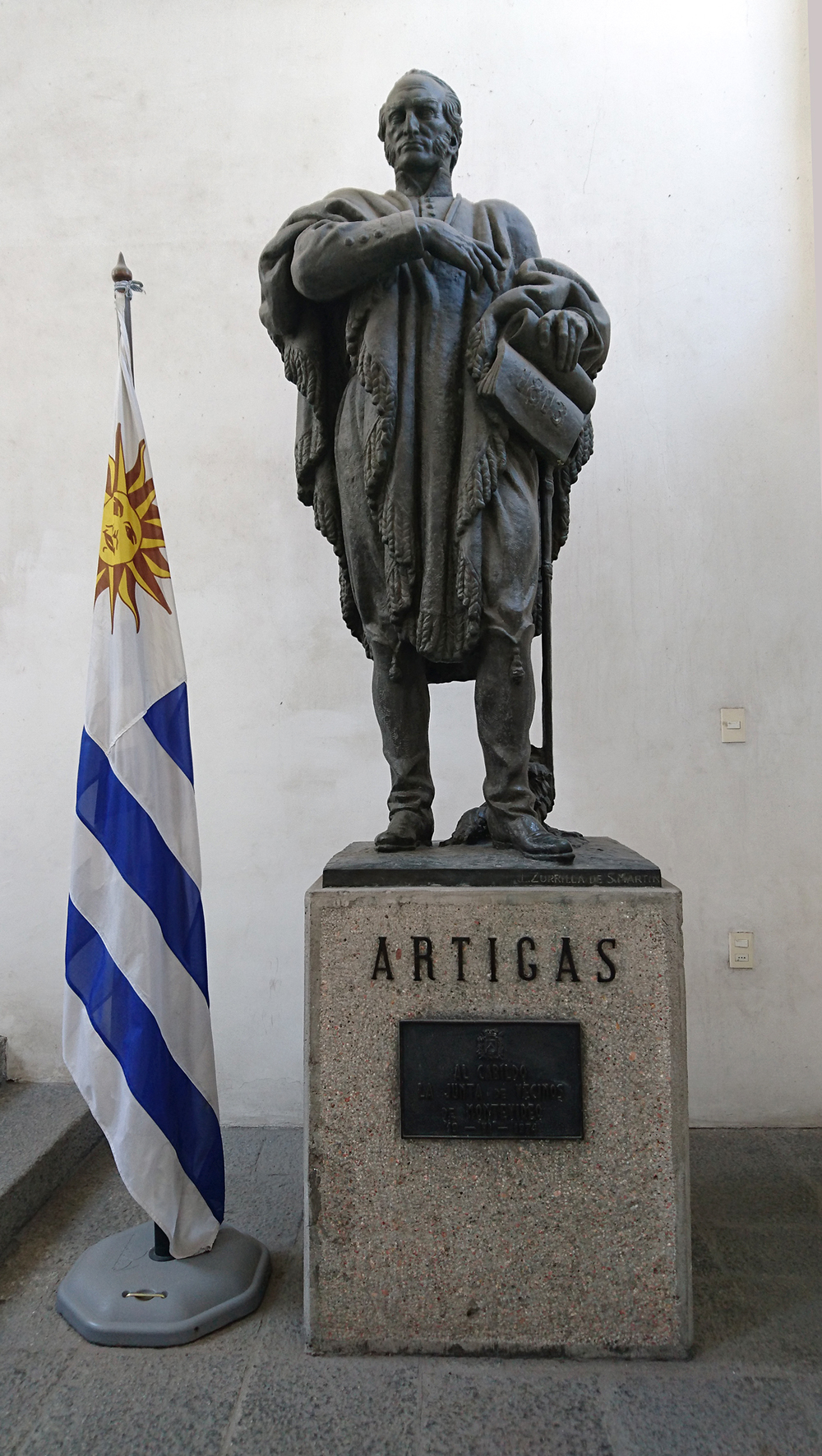 The statue of José Artigas in the Museo Histórico Cabildo. Photo: Barbora Sajmovicova, 2016, Uruguay.