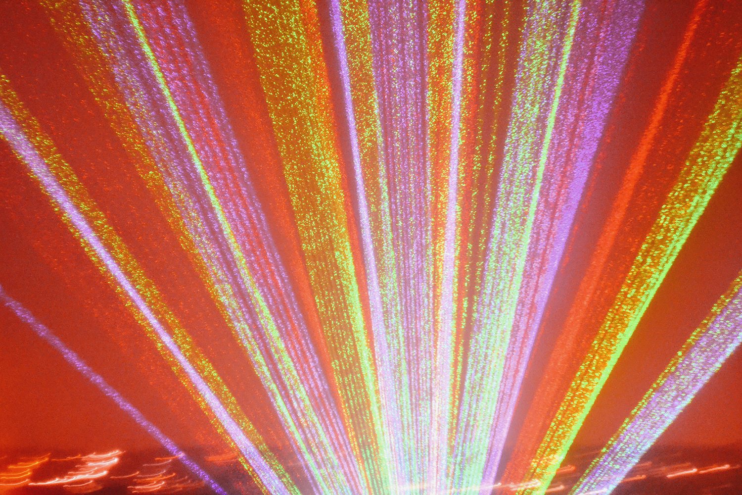 Bonfire night doprovází i světelné a laserové show. Foto: Barbora Zelenková, Alexandra Palace (Londýn), 2015.