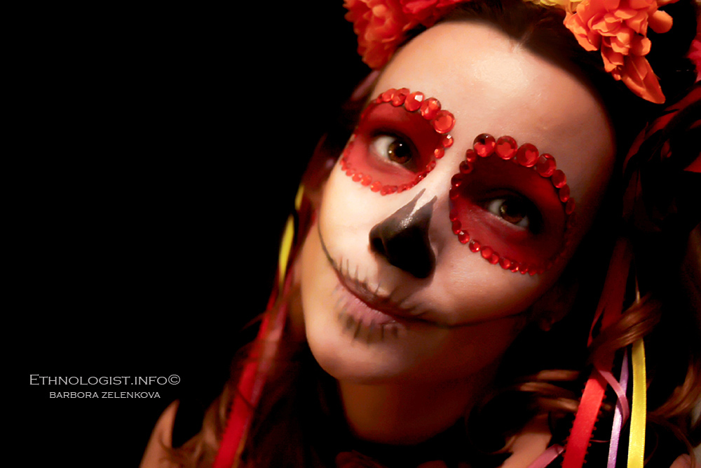 K mexickému svátku Día de los Muertos nepochybně patří i tzv. make-up "sugar skull". Foto: Barbora Zelenková, Londýn, 2018, Nikon D500.